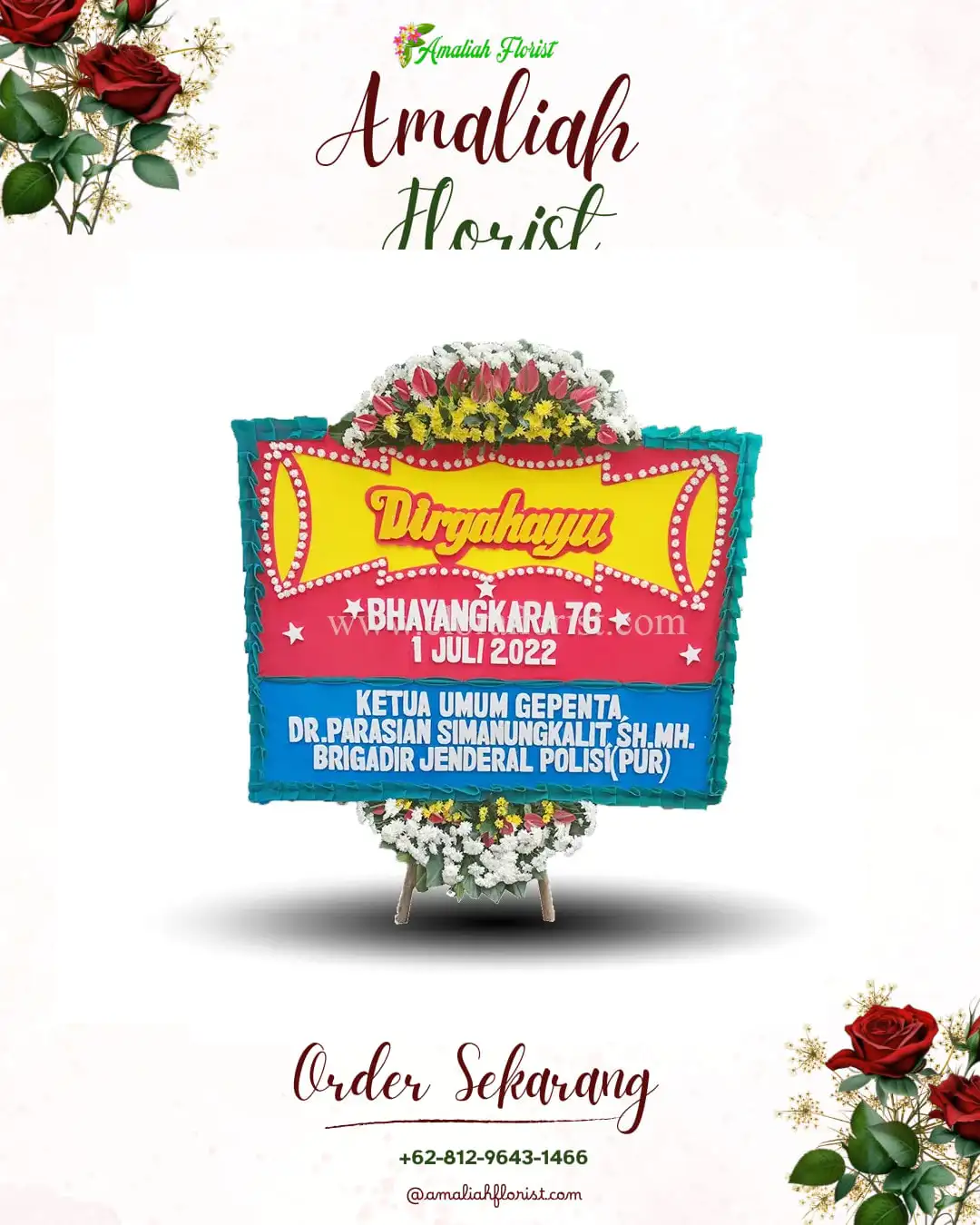 Papan Bunga HUT Ulang Tahun Batu Engau